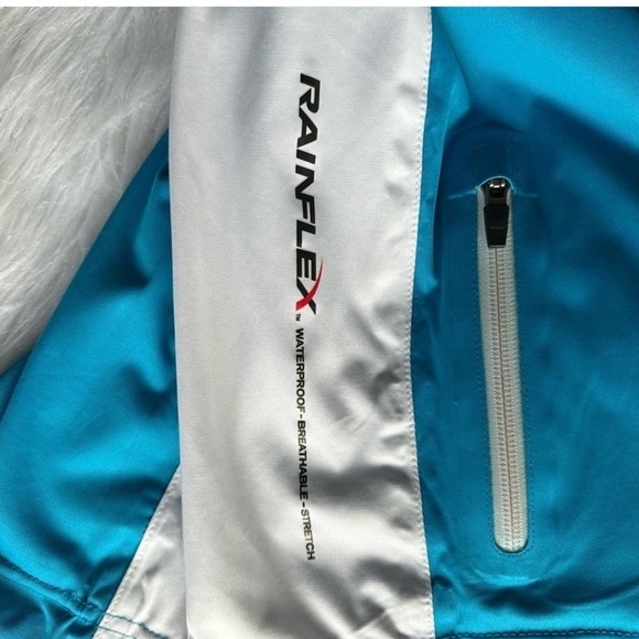 Sun Mountain Jacket Rainflex 1/2 Zip Blue Waterproof Breathable Stretch Sz Small - Picture 5 of 9